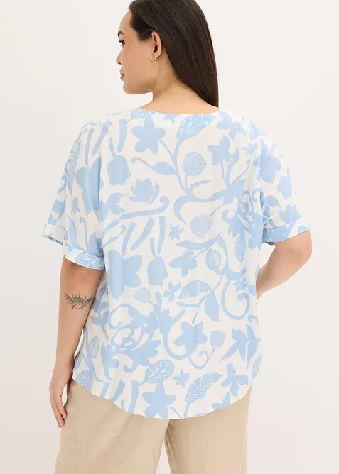 Blouse imprim&eacute;e en viscose fluide, bonprix