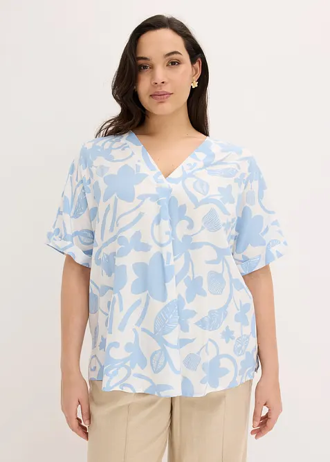 Blouse imprim&eacute;e en viscose fluide, bonprix