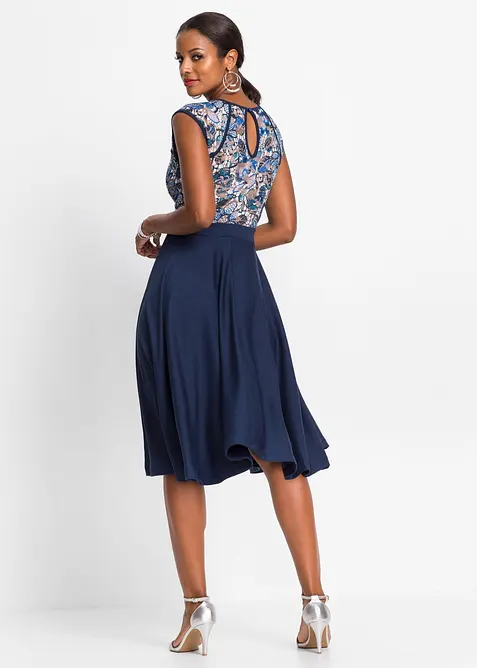 Robe midi avec dentelle, bonprix