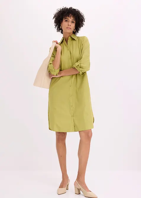 Hemdblusenkleid aus Baumwoll-Popeline, bonprix