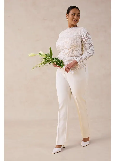 Langarmshirt aus Spitze, bonprix