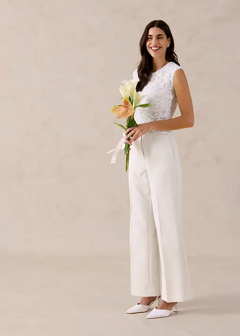 Top &agrave; dentelle brod&eacute; de sequins, bonprix