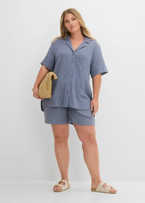 Hemdbluse aus Musselin, bonprix