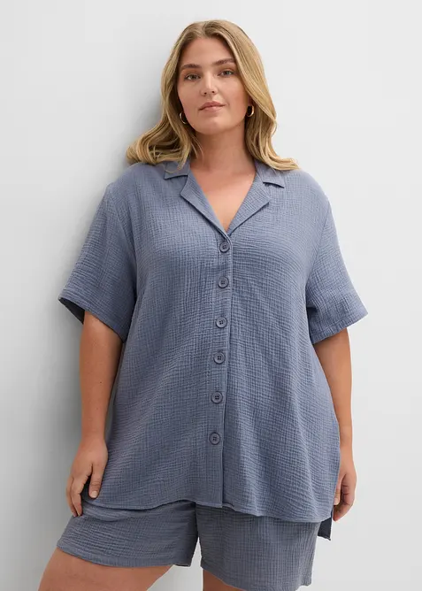 Hemdbluse aus Musselin, bonprix