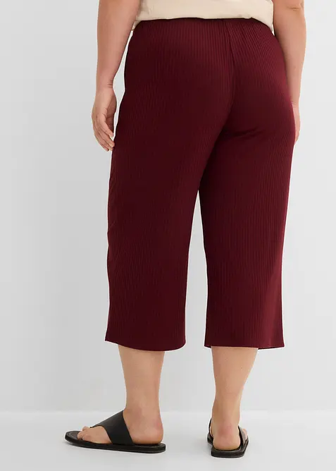 Pantalon en jersey c&ocirc;tel&eacute; &agrave; taille &eacute;lastiqu&eacute;e, bonprix