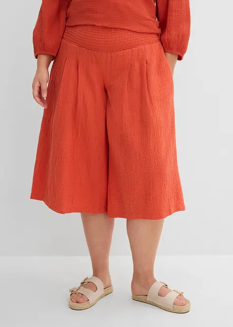 Pantacourt en gaze de coton, bonprix