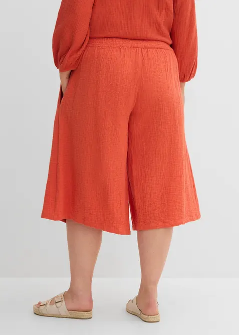 Pantacourt en gaze de coton, bonprix