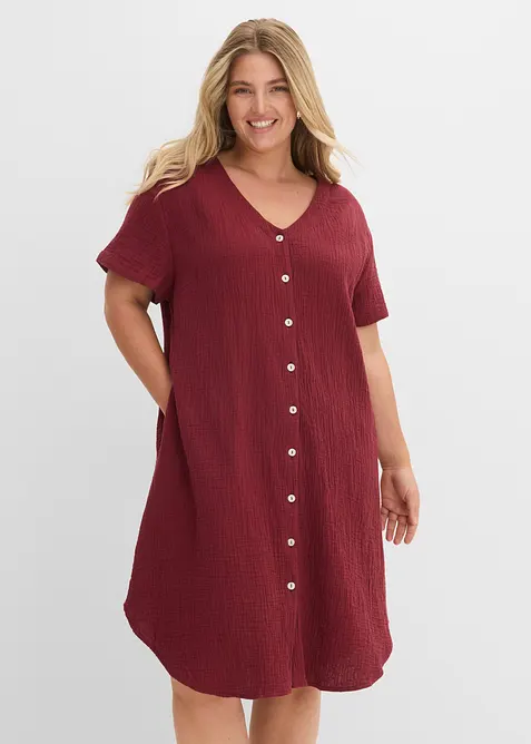 Robe chemise en gaze de coton douce, bonprix