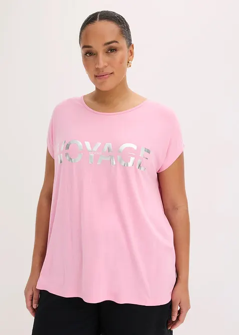 T-shirt long en viscose extensible, bonprix