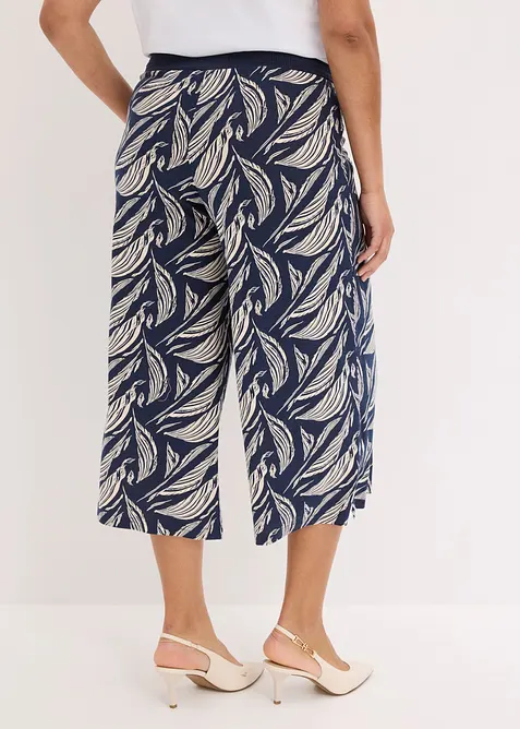 Pantalon large en jersey coton et viscose, bonprix