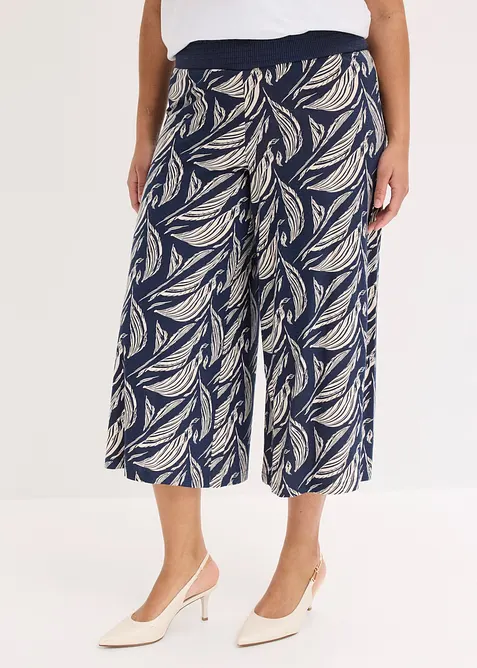 Pantalon large en jersey coton et viscose, bonprix