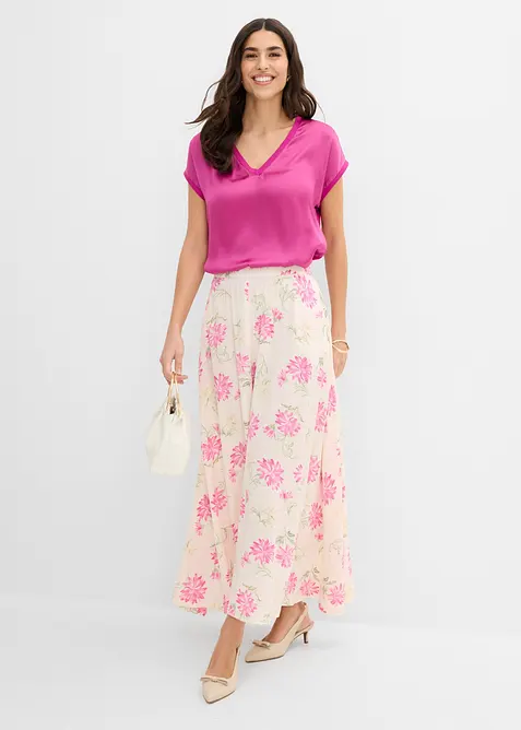 T-shirt en viscose m&eacute;lang&eacute;e, bonprix