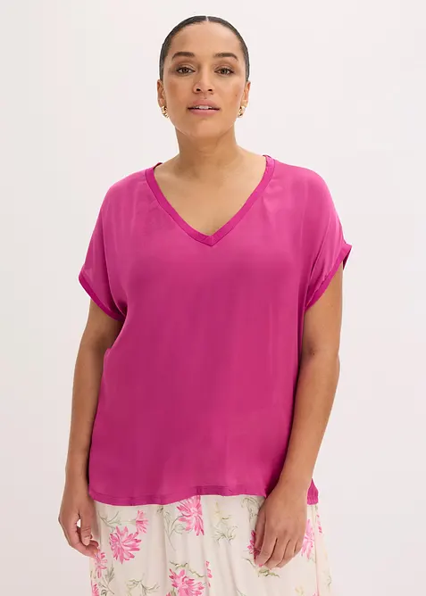 T-shirt en viscose m&eacute;lang&eacute;e, bonprix