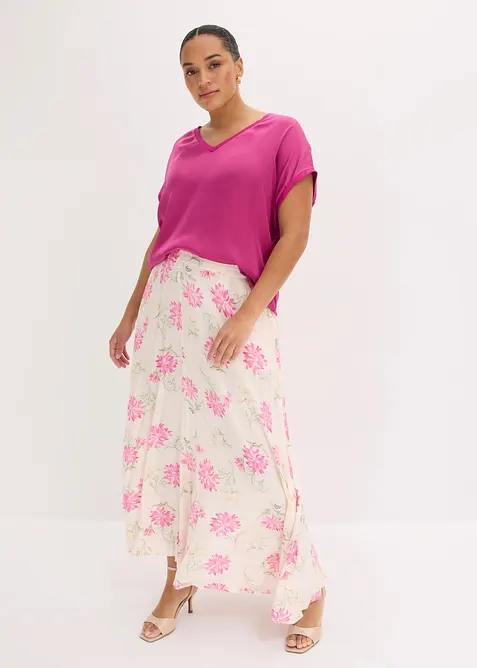 T-shirt en viscose m&eacute;lang&eacute;e, bonprix