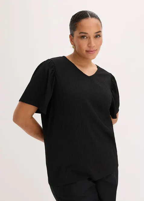 Shirt aus strukturiertem Cr&ecirc;pe, bonprix