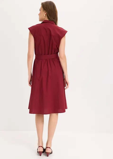 Robe-chemise avec ceinture &agrave; nouer, bonprix