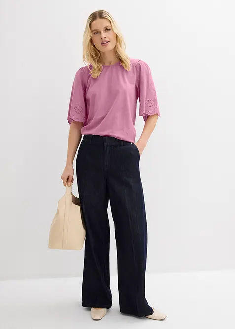 Shirt mit Lochstickerei, bonprix