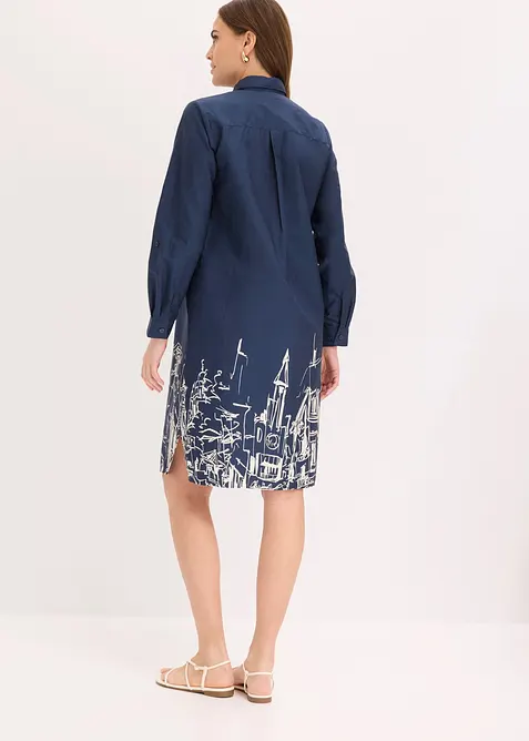 Robe-chemise en popeline de coton, bonprix