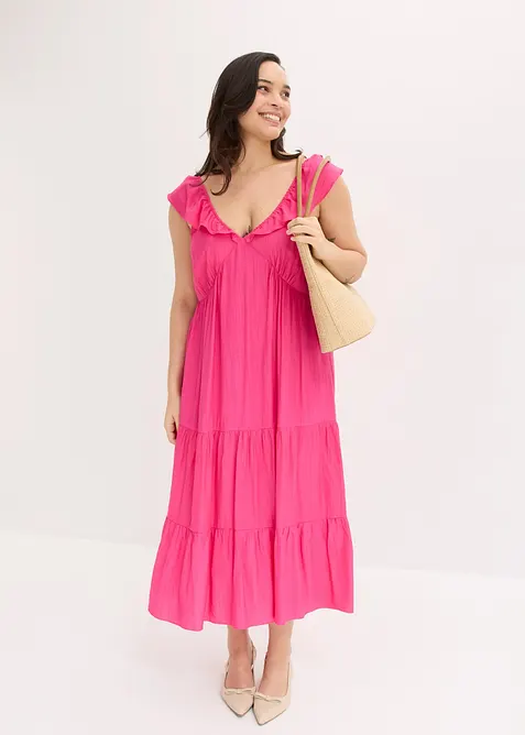 Robe &agrave; bretelles en viscose m&eacute;lang&eacute;e, bonprix