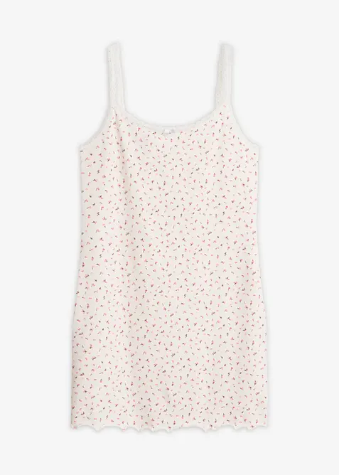 Chemise de nuit en mati&egrave;re c&ocirc;tel&eacute;e, bonprix