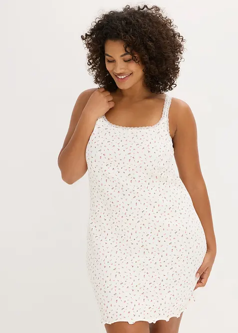 Chemise de nuit en mati&egrave;re c&ocirc;tel&eacute;e, bonprix