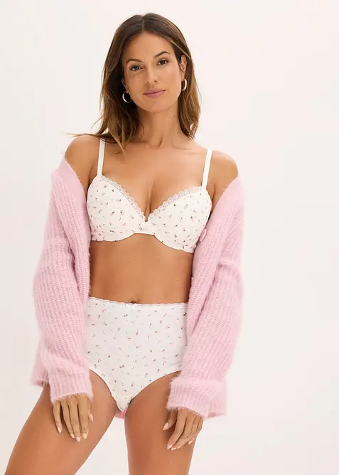 Gerippter Schalen-BH mit B&uuml;gel&nbsp;mit Bio-Baumwolle (2er Pack), bonprix