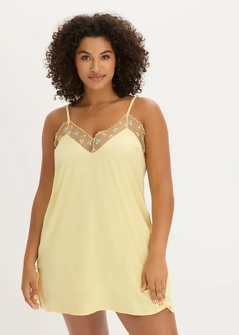 Nuisette en satin avec broderie, bonprix