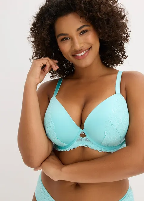 Soutien-gorge &agrave; coques avec dentelle, bonprix