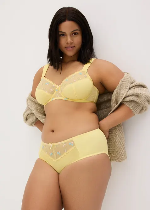 Slip maxi &agrave; broderies, bonprix