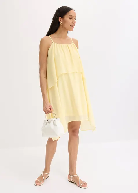 Vokuhila-Kleid aus Chiffon, bonprix