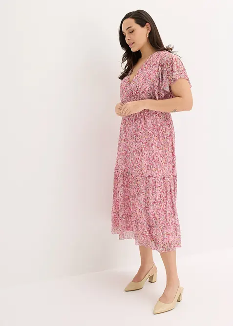 Robe midi en mesh doux, bonprix