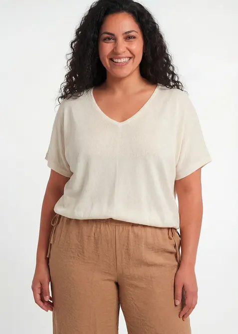 T-shirt effet maille, bonprix