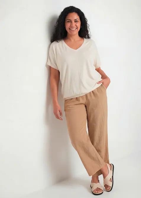 T-shirt effet maille, bonprix