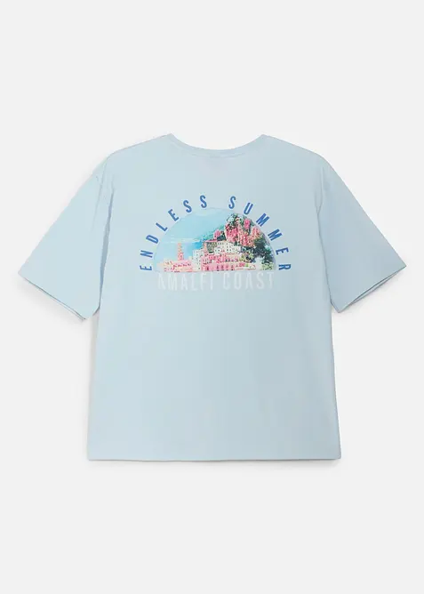 T-shirt loose 100% coton avec grand imprim&eacute; dans le dos, bonprix