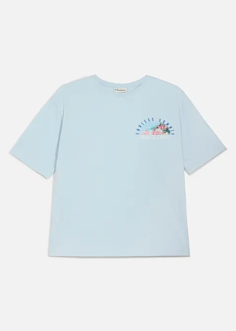 T-shirt loose 100% coton avec grand imprim&eacute; dans le dos, bonprix