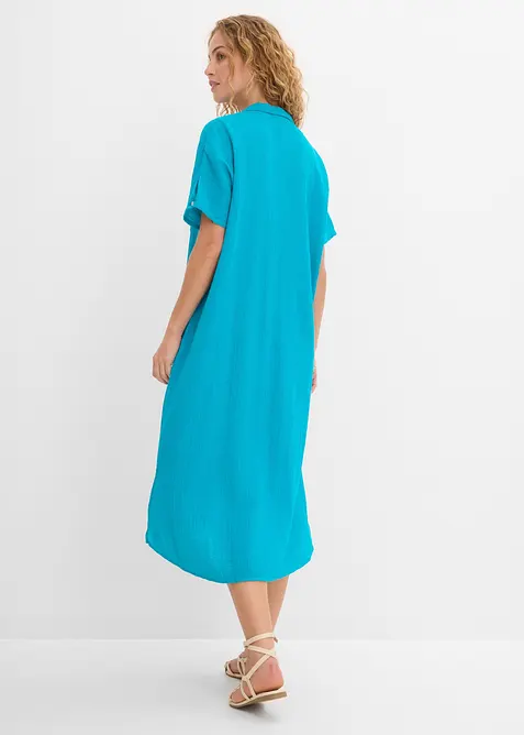 Kaftan-Kleid aus weichem Musselin, bonprix