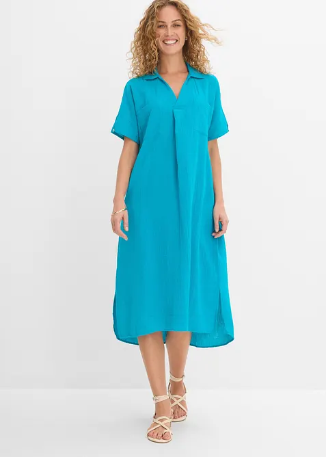 Kaftan-Kleid aus weichem Musselin, bonprix