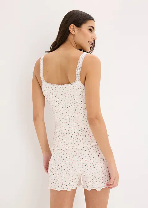 Pyjashort en mati&egrave;re c&ocirc;tel&eacute;e, bonprix