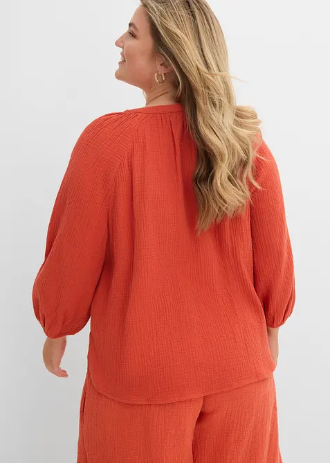 Oversize-Bluse aus Musselin, bonprix