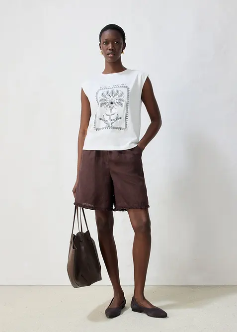 Shirt mit Seidenanteil, bonprix