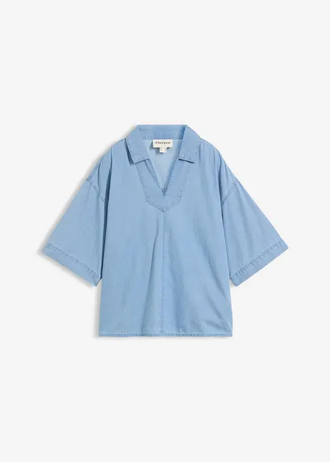 Jeans-Tunikabluse aus Bio-Baumwolle, bonprix