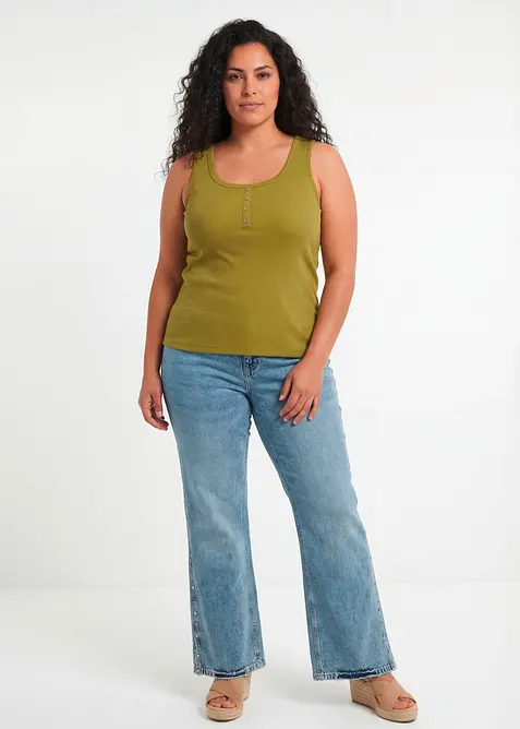 H&uuml;ftlanges Ripp-Top, bonprix