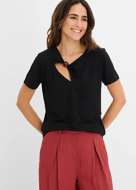T-Shirt aus flie&szlig;endem Viskose-Mix, bonprix
