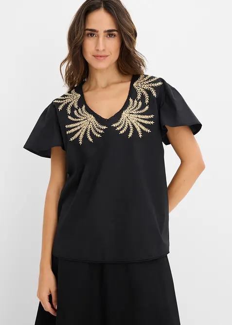 Bluse mit Stickerei, bonprix