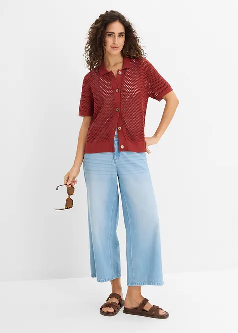 Ajour-Strickjacke, bonprix