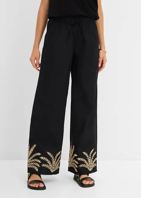 Palazzo-Hose mit Stickerei, bonprix