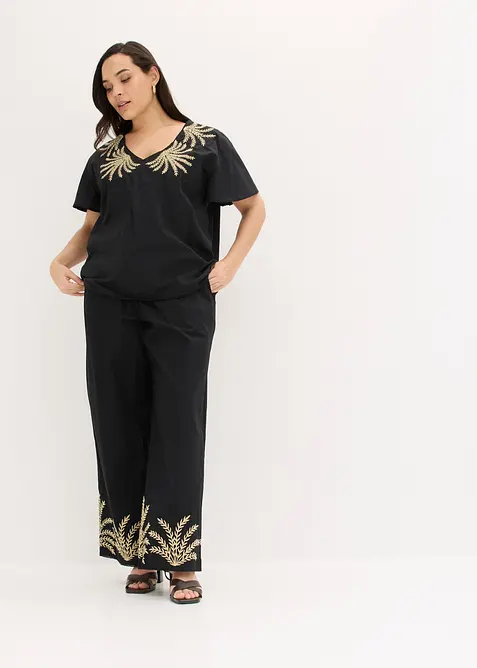 Palazzo-Hose mit Stickerei, bonprix