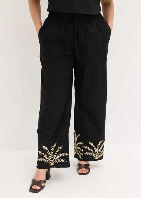 Palazzo-Hose mit Stickerei, bonprix