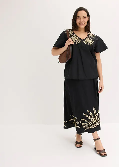 Bluse mit Stickerei, bonprix