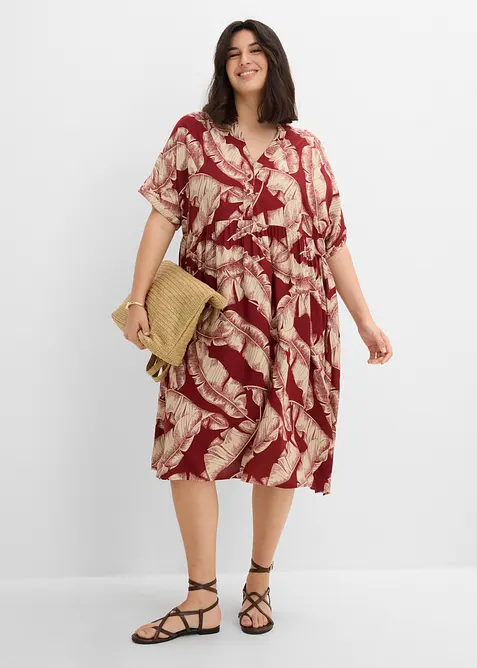 Robe caftan midi en viscose fluide, bonprix